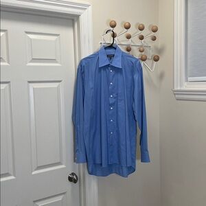 Holt Renfrew - Classic Button Down Long Sleeve Shirt - Blue - L